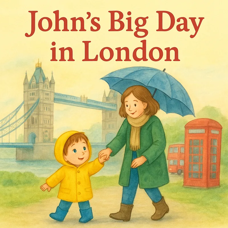 Portada del libro infantil personalizado ¡John visita Londres!