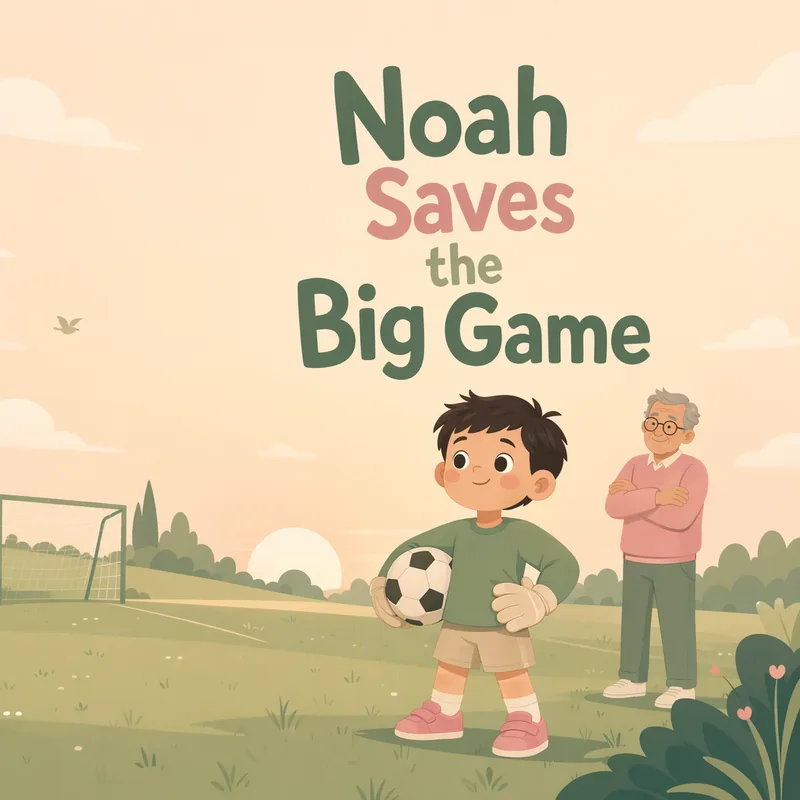 Portada del libro infantil personalizado Noah salva el gran partido