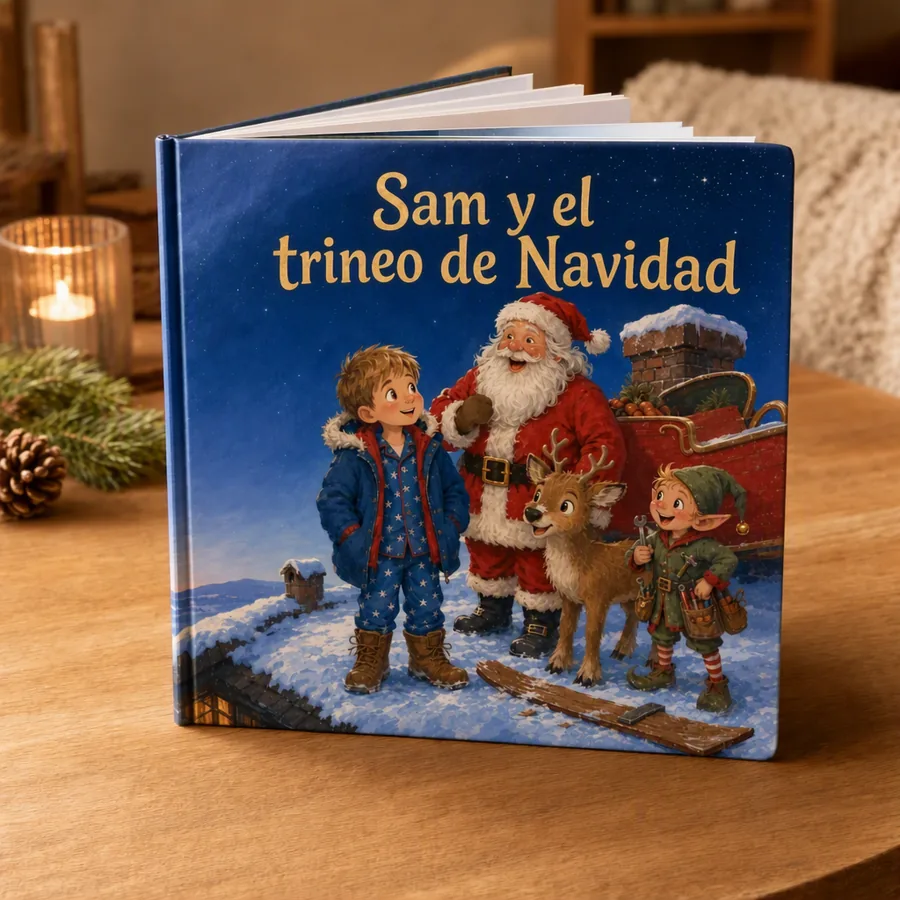 Un libro de Navidad con tu hijo como héroe