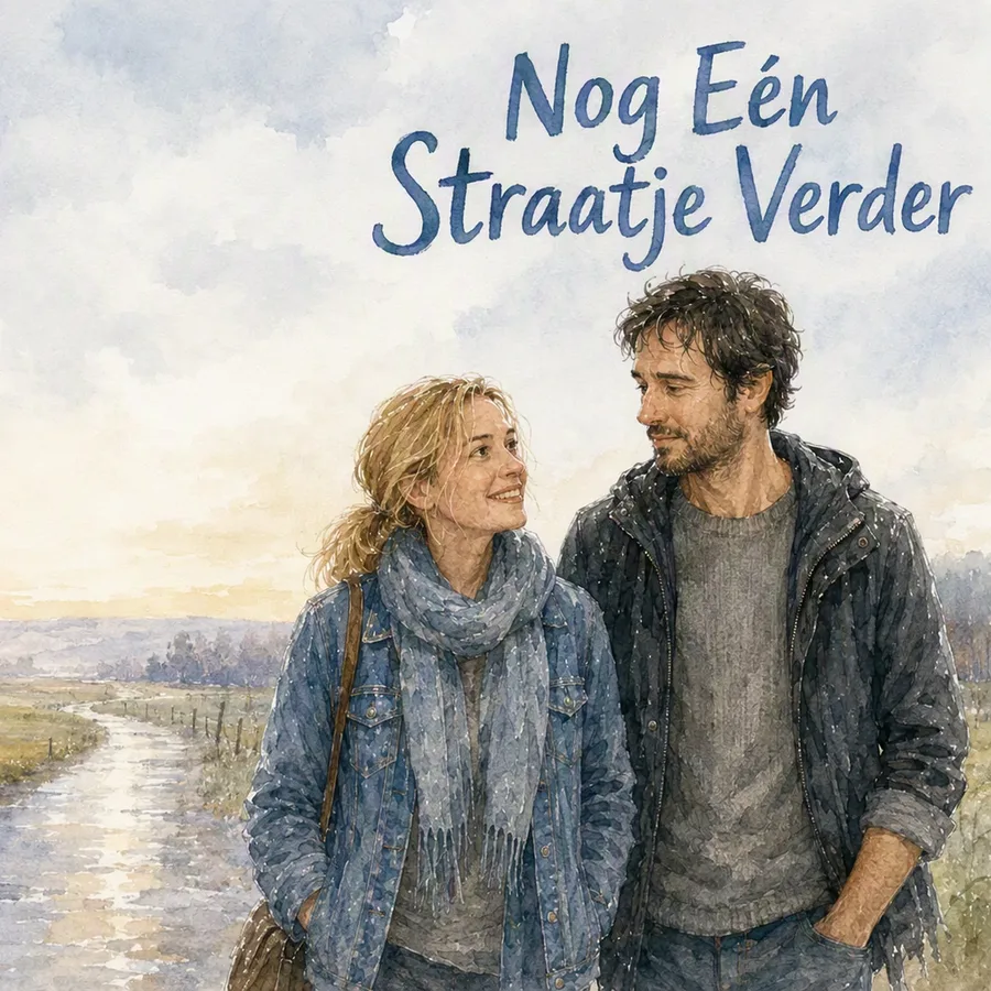 Portada de un libro personalizado de San Valentín con Eva y Daan junto al agua